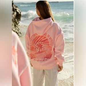 Classic Pink Palm Puff Hoodie Mint Condition